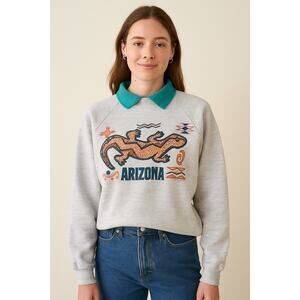 Gopher Sport VTG SZ M Arizona Graphic Sweatshirt with Collar Made USA